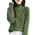 Women's Square Decorative Solid Color Long-sleeved Knitted Sweater